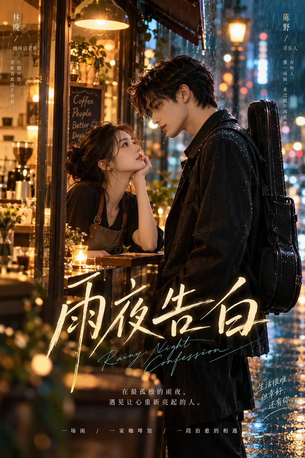 HeyFafi短剧 雨夜告白 AI漫剧封面